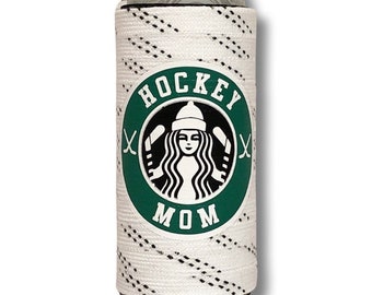 SLIM CAN 12oz Hockey Mom Hockey Lace Slim Can Cooler Sleeve