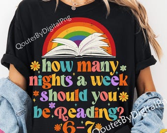 Lustiges Lesezitat PNG, Retro Regenbogen-Buchliebhaber-Design (digitaler Download)