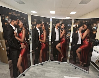 Custom Wedding Retractable Banner Stand with Full Color Print, Personalized Wedding Banner Sign, Event Display Decoration