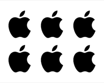Calcomanías de vinilo con el logotipo de Apple: pegatinas impermeables para portátil, coche y teléfono (juego de 6)