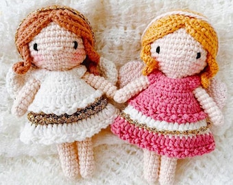 Ángel de ganchillo hecho a mano: peluche kawaii para decorar la habitación de tu bebé