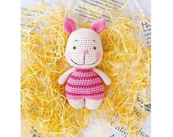 Handmade Crochet Winnie the Pooh & Piglet Amigurumi Plush Set