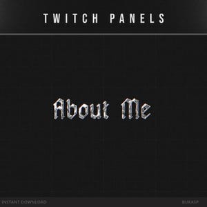 Chroom Y2k Twitch Panel-pakket (32x) | Gothic Fantasy-stroompanelen | Twitch-overlaypanelen | Coole zilveren panelen
