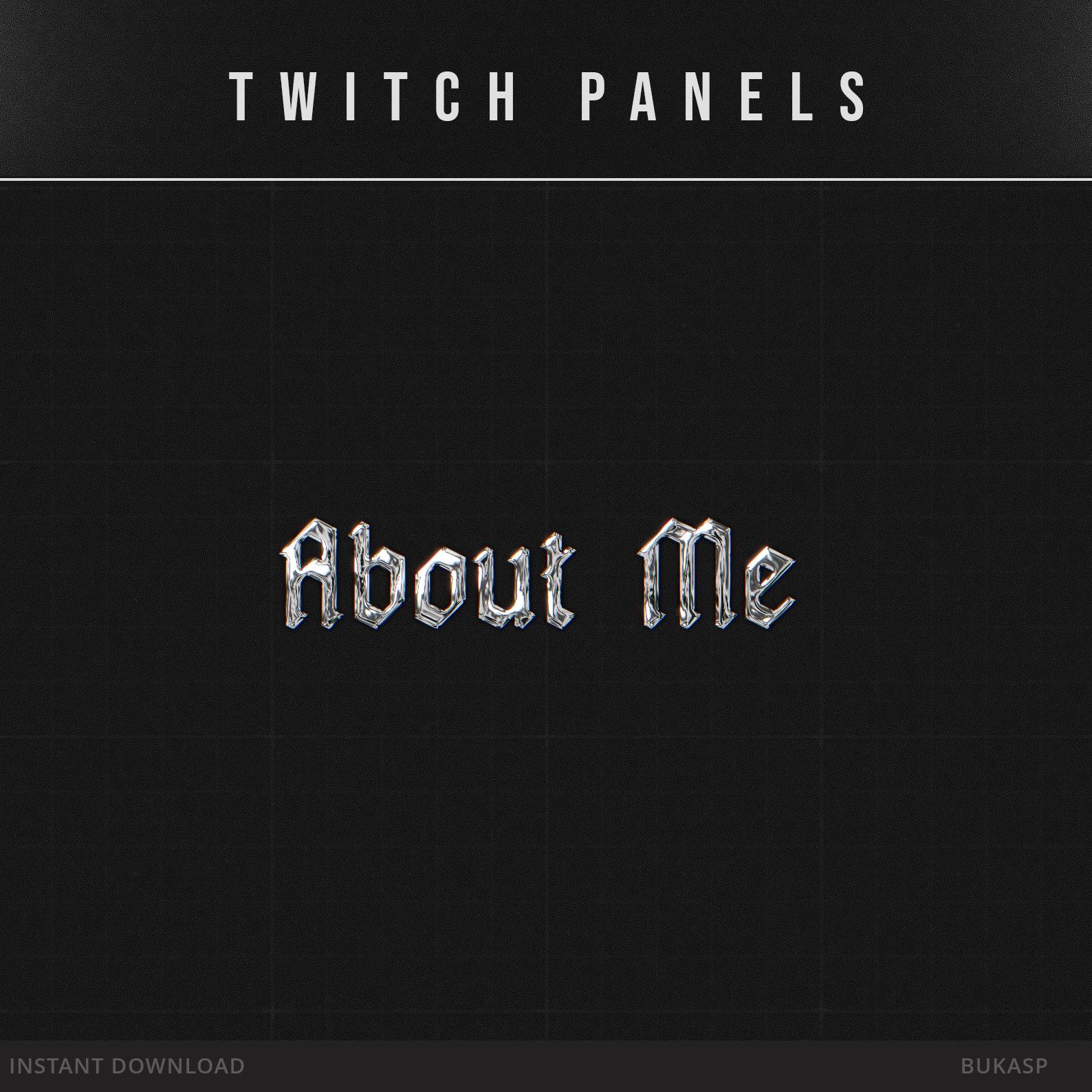 Chrome Y2k Twitch Panel Pack (32x) | Gothic Fantasy Stream Panels ...