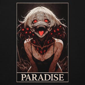 Paradise Hoodie – Gothic Anime Oversized Streetwear von IBITSU
