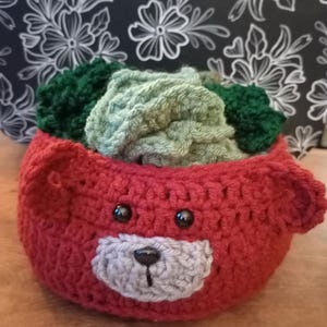 Crochet Bear Succulent Garden