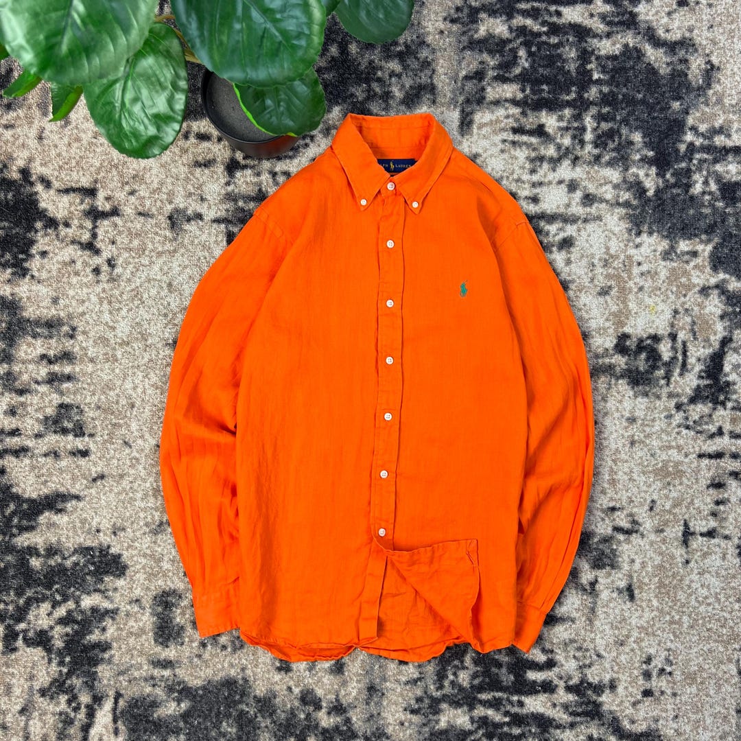 Polo Ralph Lauren Mini Logo Linen Luxury Button up Shirt - Etsy