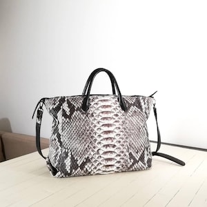 Natural Python Handbag, Slingbag, Wallet | Exotic Handmade Python Leather &quot;Serpentina&quot;