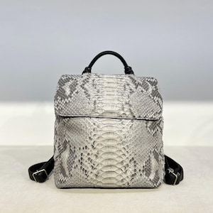 Natural Python Backpack and Pouch | Exotic Handmade Python Leather &quot;Purey&quot;