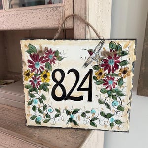 Address Slate Sign  Painted Slate Sign  Address Slate  Slate  Summer Slate Sign. Front Door Slate  Welcome Slate
