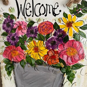 Summer Slate. Spring Slate Welcome Sign. Personalized Sign. Floral Art ...