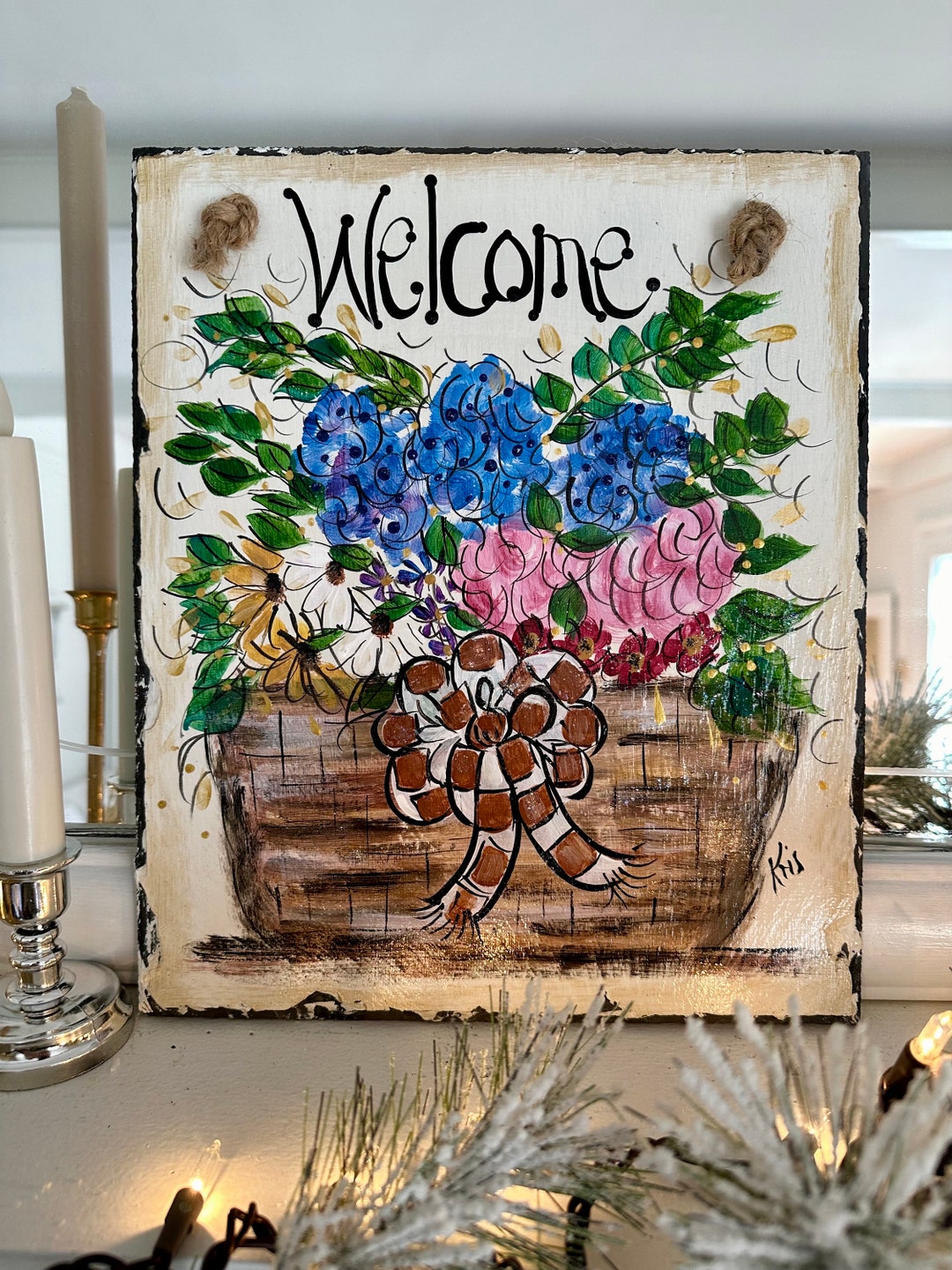 Spring Slate Sign. Spring Sign. Summer Slate Sign. Personalized Gifts ...