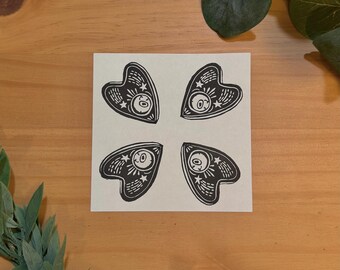 Patrón de planchette Impresión en linograbado hecha a mano