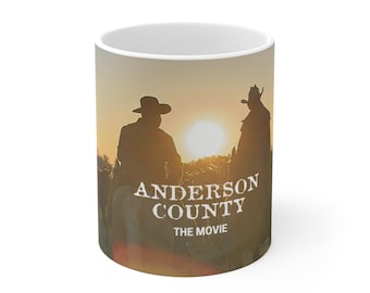 G Wells Custom Anderson County Mug, 11oz Coffee Cup, Movie-Themed Drinkware, Gift for Film Lovers, Unique Collectible