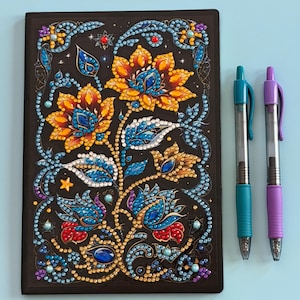 Diamond Painting Journal, Floral Gem Art Diary