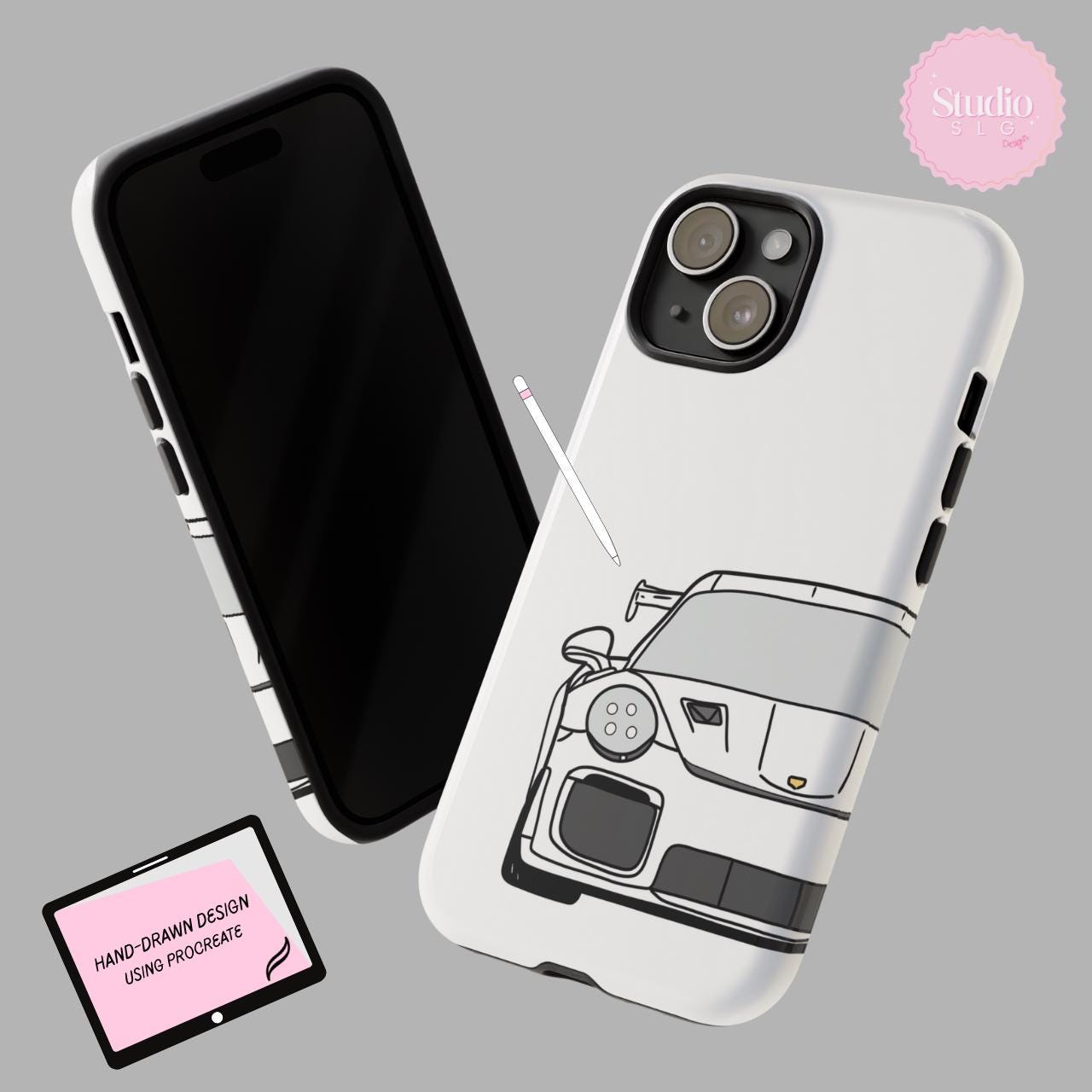 ポルシェiPhoneケース、Samsung Galaxy、Google Pixel、車好きのための