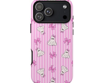 Cute Ghosts Phone Case, Halloween Gift, Kawaii Phone Accessory, Spooky Cute Halloween Decor, Pink Ghost Design, Fun Phone Cover