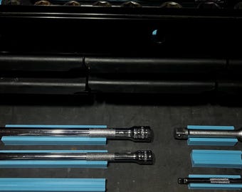 Organizzatore di estensione con attacco da 1/4, 3/8, 1/2 / Magnetico / Adatto a una vasta gamma di marche / Organizzatore per cassetti / Organizzatore per cassette degli attrezzi