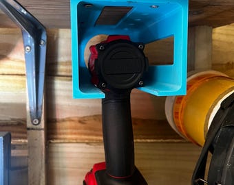 Supporto per trapano a batteria da parete / Adatto a una vasta gamma di marche / Organizzatore per cassetti / Organizzatore per cassette degli attrezzi