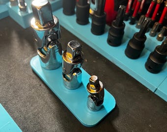 Supporto per giunto universale, organizer a 3 slot / Adattatori per giunti universali/a impatto / Base magnetica / Organizer per cassetti / Organizer per cassetta degli attrezzi