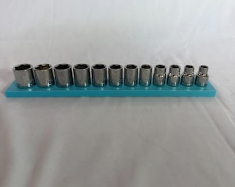 Shallow 3/8 Halfords Advanced Magnetic Socket Holder | Holds 12