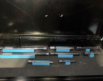 1/4, 3/8, 1/2 Drive Extension Organisers | Magnetic Tool Organiser