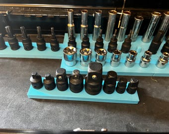 Organizzatore per adattatori a bussola per USPRO / Adattatori a percussione/giunti universali / Base magnetica / Organizzatore per cassetti / Organizzatore per cassette degli attrezzi