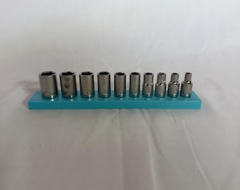 Halfords Advanced 1/4" Shallow Socket Holder (Holds 10) | Magnetic Organiser
