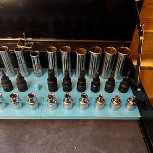 3/8 Socket Organiser Rail | Socket Holder | Drawer Organiser | Toolbox Organiser