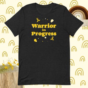 Kriegerin im Fortschritt Kinderkrebs-Stützkindheits-Krebs-Bewusstsein