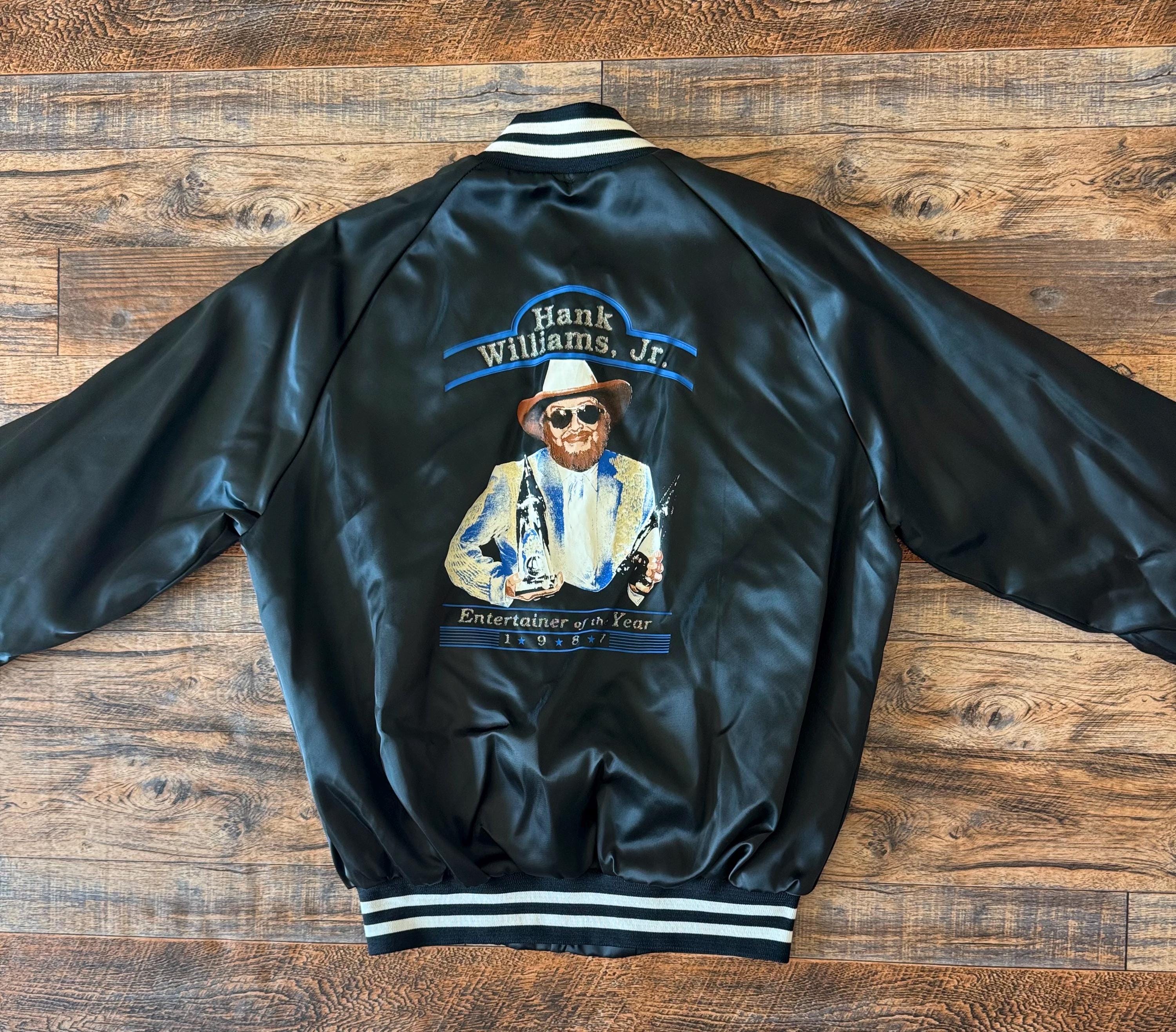 Hank Williams Jr. Entertainer of the Year Satin Jacket 1987 Men