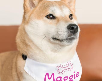 Bandana personalizada para animais de estimação | Disponível em 4 tamanhos