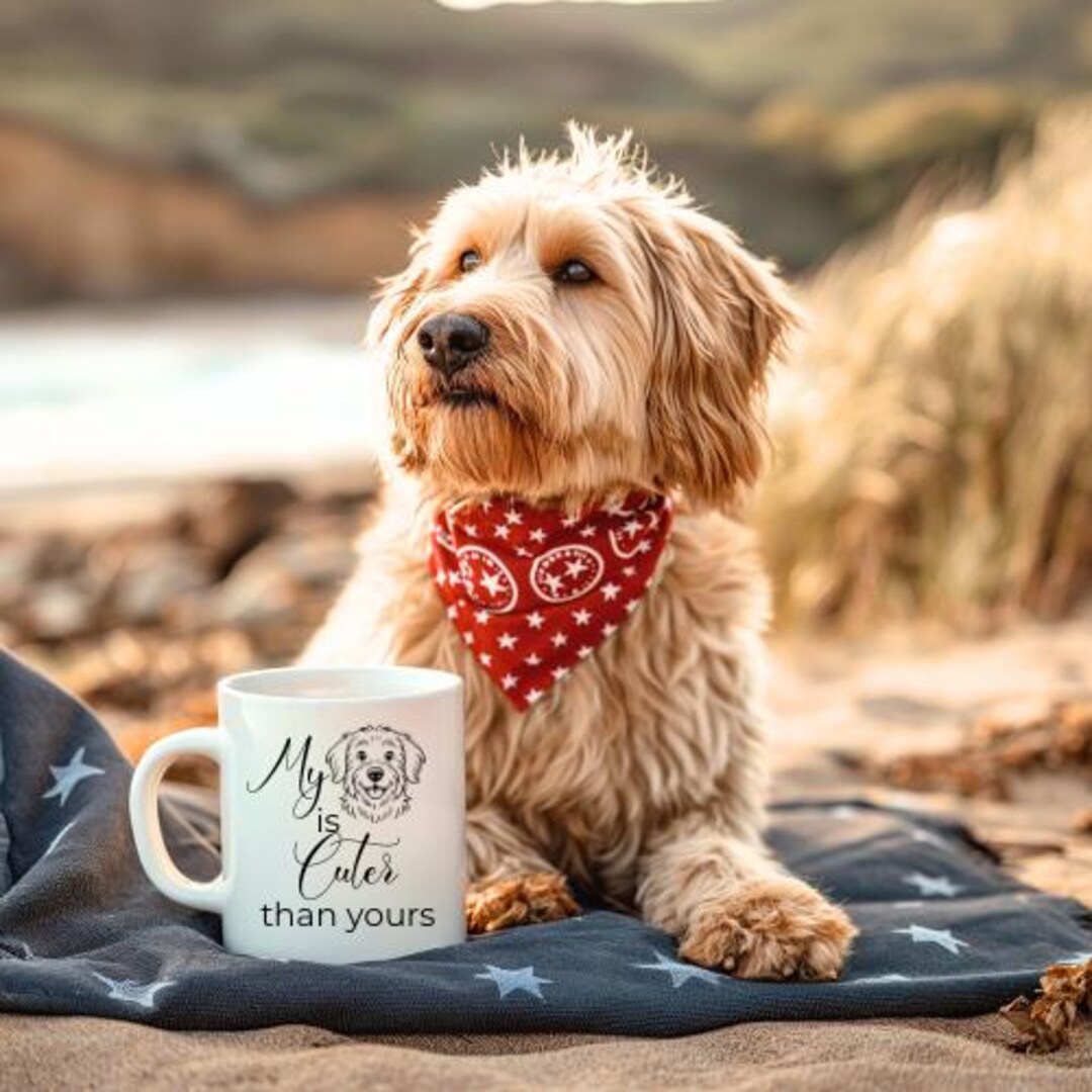 My Dog is Cuter Than Yours Illustrated White Ceramic 11 0z. Coffee(00)