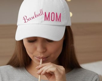 Baseball Mom Embroidered Cap | Closed-Back Structured Hat
