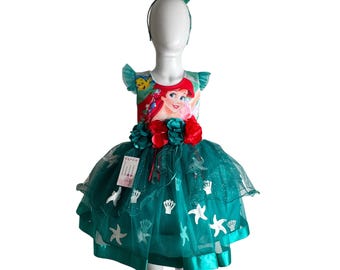 Ariel Birthday Dress/the Little Mermaid Dress/mermaid Dress/ariel Mermaid/ disney Inspired Dress/under the Sea Dress/theme Birthday. - Etsy