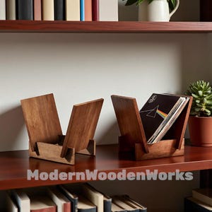 Oak wood Book Stand for book display Wooden File Holder for paper