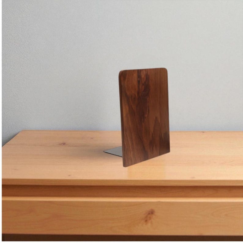 Bookend Shape Personalized Wooden Bookends, Custom Craved Ornament Heavy Duty ...