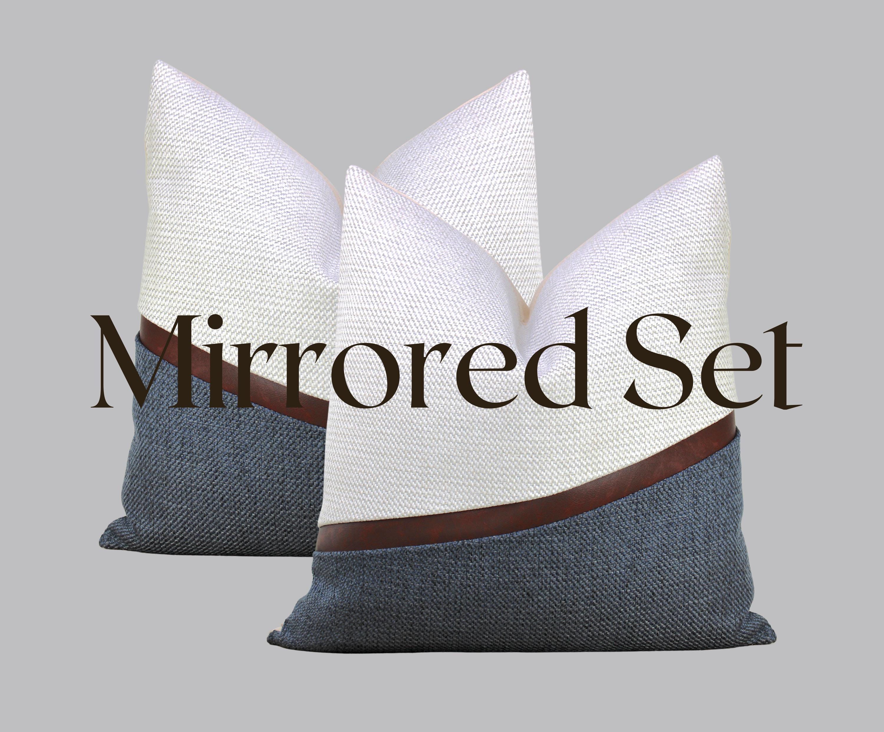 Mirrored Set of 2 | Mora Woven Texture Pillow Cover | White