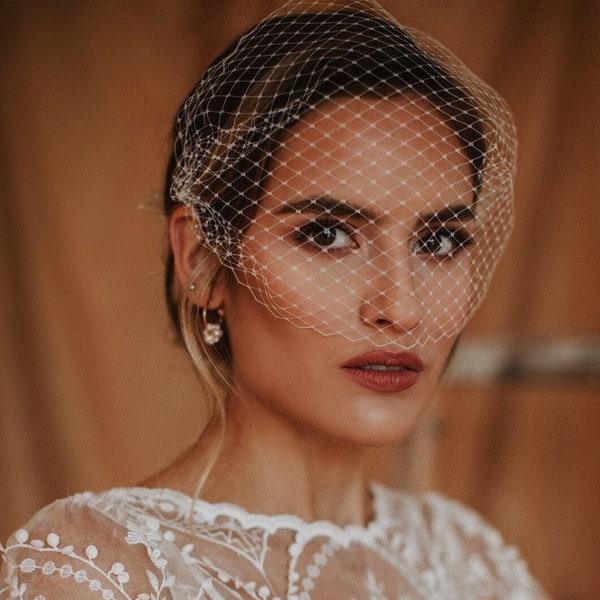 Birdcage Veil for Bride, Bridal Birdcage Veil, Wedding Birdcage Veil, Bird Cage Veil, Modern Wedding Veil