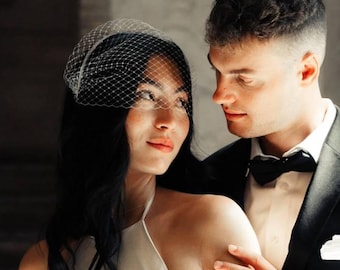 Birdcage Veil Headband Wedding: Bridal Headband Veil for Civil Wedding Veil Courthouse