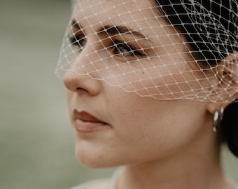 Birdcage Veil for Bride: Courthouse Wedding Veil, Civil Ceremony Veil Bridal Headpiece