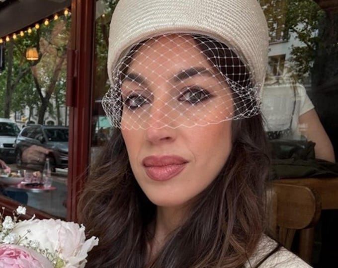 Birdcage Veil for Bride, Bridal Birdcage Veil, Wedding Birdcage Veil, Bird Cage Veil, Civil Wedding Veil Courthouse