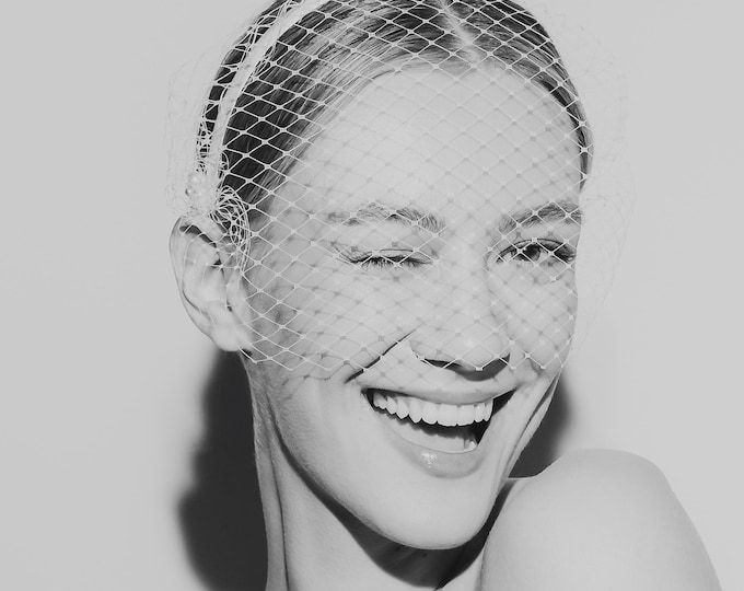 Birdcage Veil Headband Satin: Wedding Headband Veiled Fascinate Bridal Fascinator with Veil