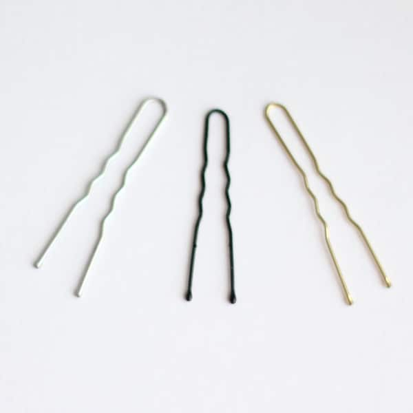 Hair Pins Basic 10x Simple Waved Hair Pin Black Hair Pins Silver Gold Hair Pins U Shaped Grip Hairpins