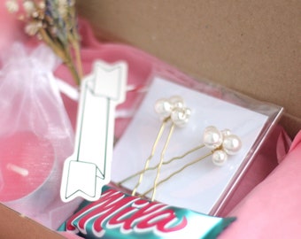 Gift Box for Her Pearl Hair Pins Gift Box for Women Christmas Gift Box Women's Gift Box Girl's Gift Box for Girlfriend Gift for Wife