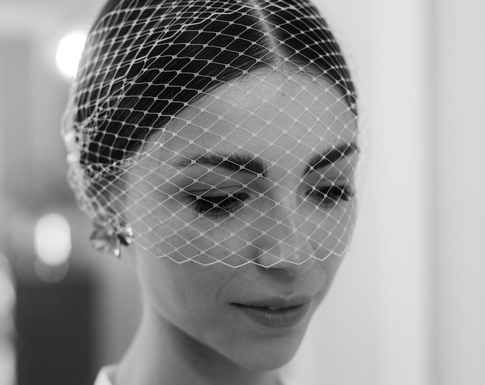 Netting Veil Bridal Birdcage Veil Bandeau Wedding Veil Face Short Veil Courthouse Civil Ceremony Veil