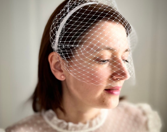 Derby Veil Headband with Veil Bridal Birdcage Veil Fascinator Veil Wedding Veil Headband