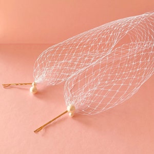 Pearl Birdcage Veil with Pearls Wedding Birdcage Veil Civil Wedding Courthouse Face Veil