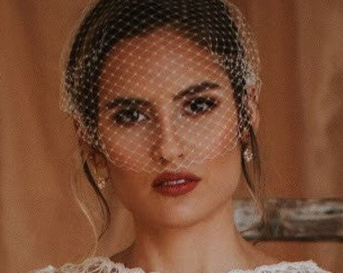 Birdcage Veil for Bride Face Veil Short Veil Bridal Birdcage Veil Wedding Birdcage Veil Bird Cage Veil Mini Veil Courthouse