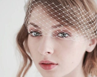 Birdcage Veil Short Bridal Mini Wedding Veil Face Bird Cage Veil Civil Wedding Courthouse Veil Elopement